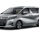 Toyota Alphard abu-abu tampak samping untuk layanan sewa mobil premium Jakarta dengan driver profesional
