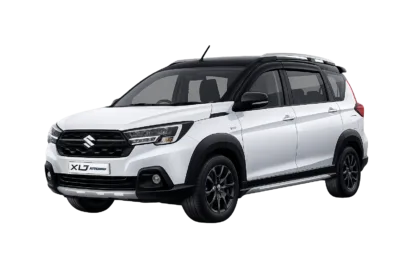 Suzuki XL7 putih dari Altranscar Rent Car untuk layanan sewa mobil dengan supir di Jakarta